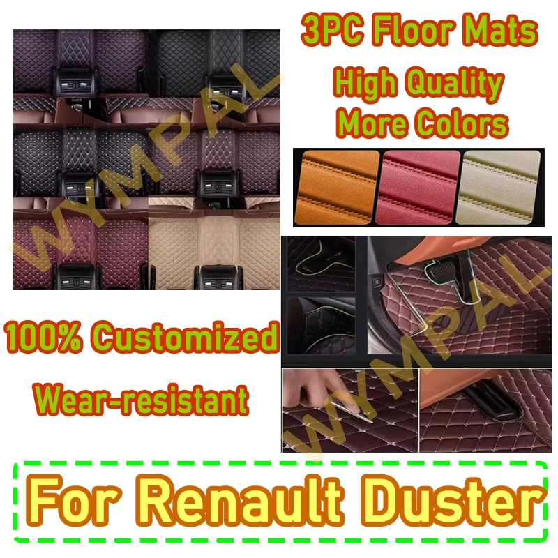 

Luxury Car Floor Mats For Renault Duster 2012~2018 Auto Interior Accessories Leather Carpets Rugs Foot Auto DropShipping Center