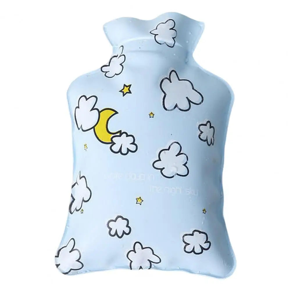 Hot Water Bottle Screw Top PVC Doggy Pattern Cold Weather Indoor Outdoor Mini Hot Compress Bag