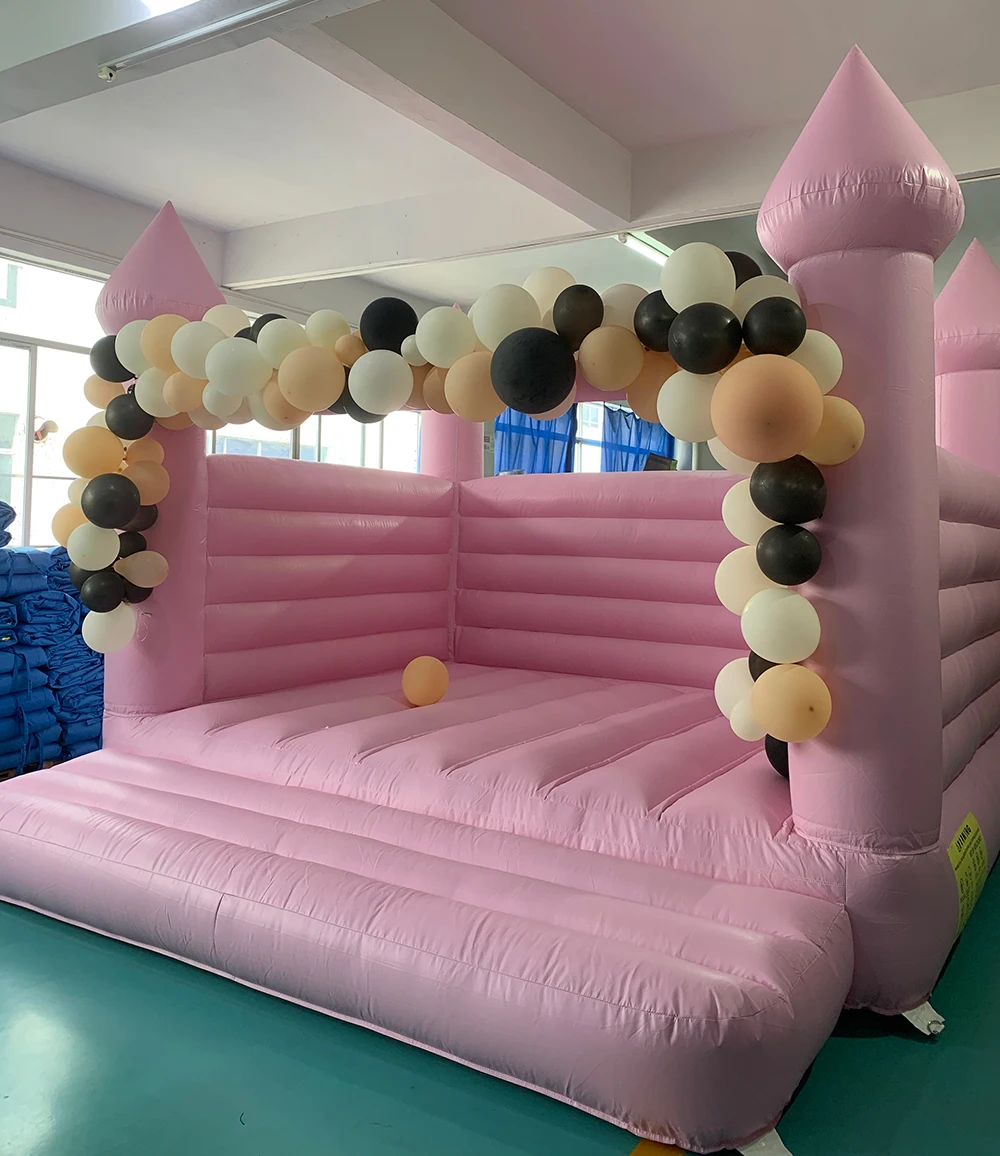 Commercial PVC Tarpaulin 100% Bounce House 4*4*2.7M Inflatable Jumping Castle Wedding Bouncy House With Blower Party Kids toys