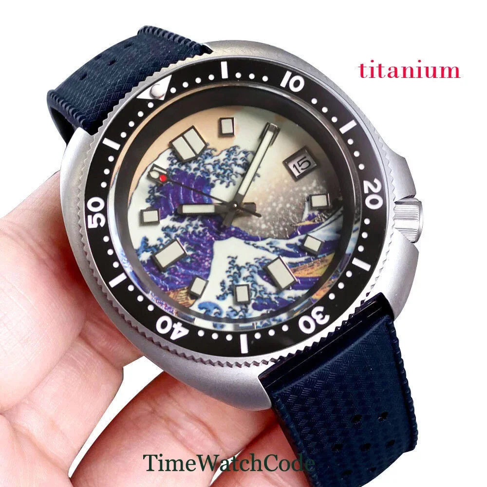 

Tandorio Diving Automatic Titanium Watch for Men 200m NH35A PT5000 Antiallergy Fully Lume Kanagawa Dial Sapphire Crystal 44mm