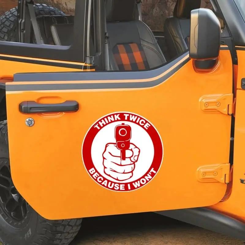 قطعة واحدة من ملصقات الفينيل لأنني لا أعرف مرتين، ملصقات تحذيرية ممتعة، موضوع الرسوم المتحركة ذو الياقة الزرقاء