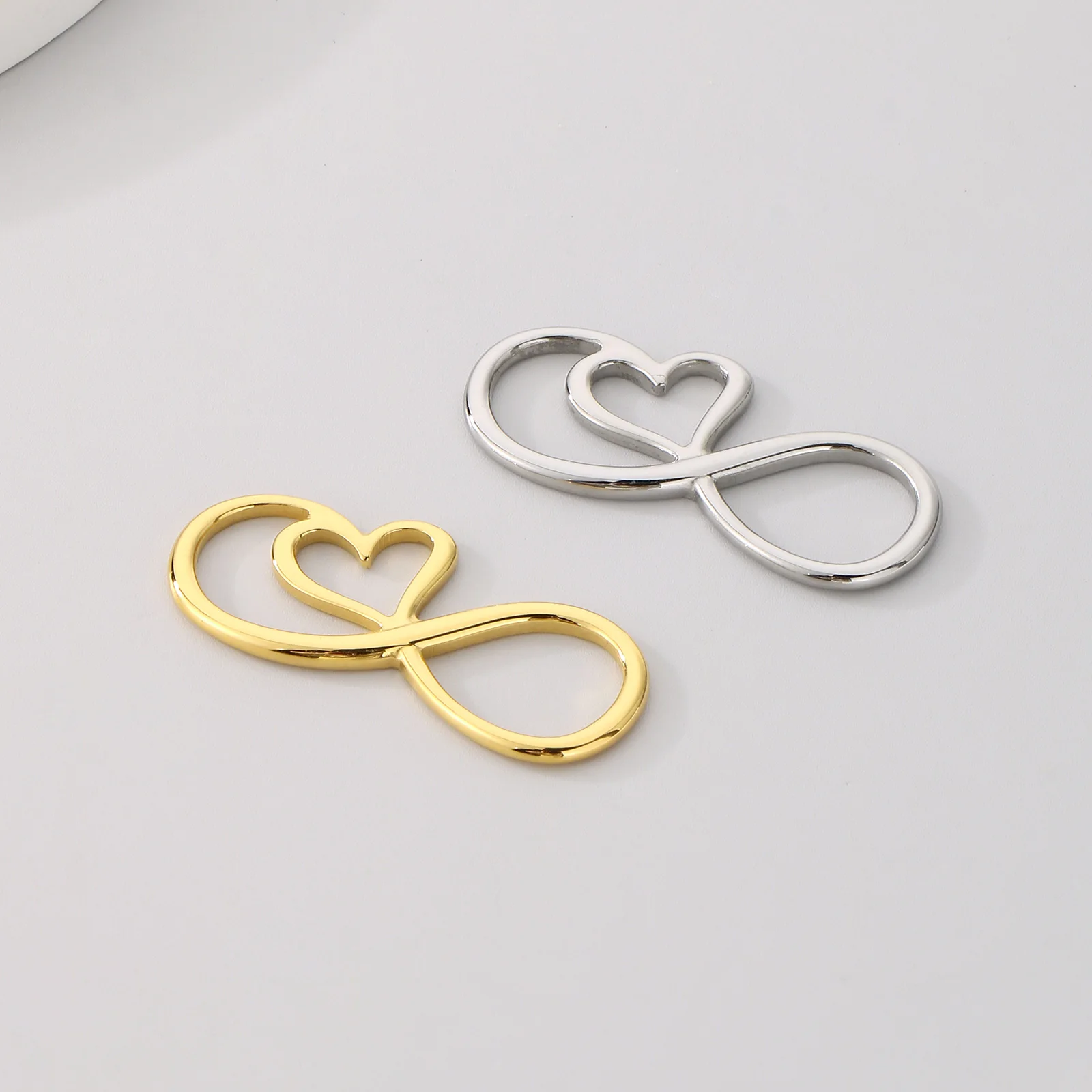 2 قطعة/الوحدة الفولاذ المقاوم للصدأ إنفينيتي رمز قلادة سوار ذاتي الصنع إكسسوارات عقد لصنع المجوهرات والاكسسوارات #5