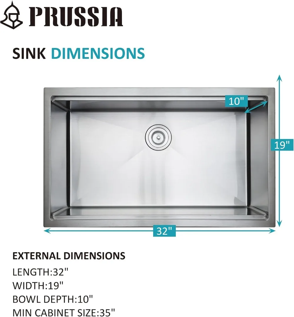 32 Inch Kitchen Sink, 32