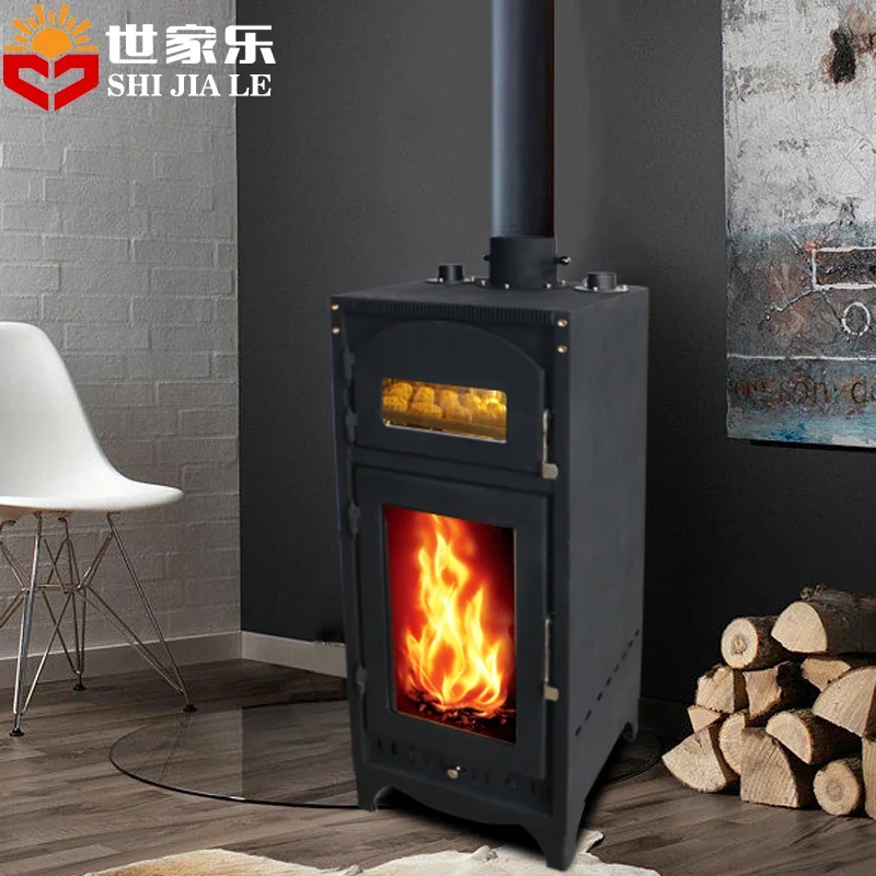 Wood Heater Cast Iron Fireplace Burning Stove Fireplace For Indoor Living Room