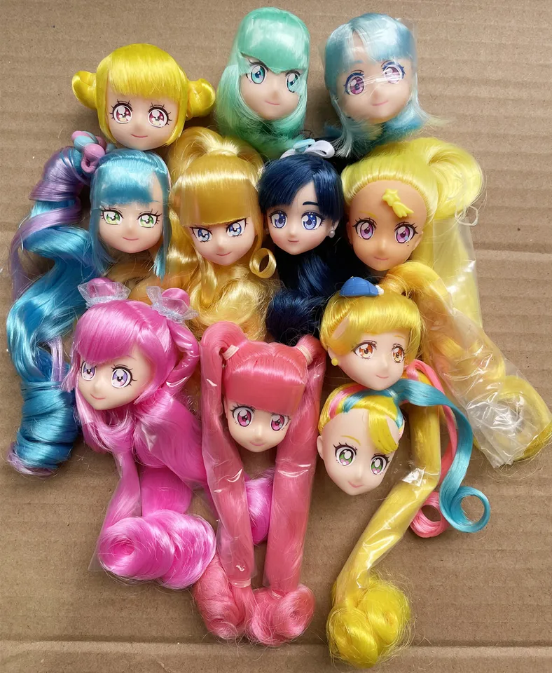 女の子のための3D青い髪の陰影のある波,青い髪のおもちゃ,漫画の