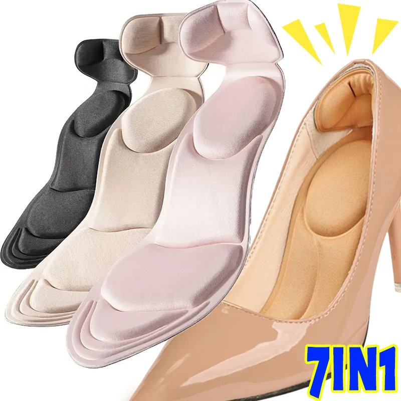 7 In 1 Zachte Traagschuim Inlegzolen Hoge Hak Schoenen Inlegzolen Antislip Cuttable Binnenzool Comfort Ademende Voetverzorging Massage Schoen Pads