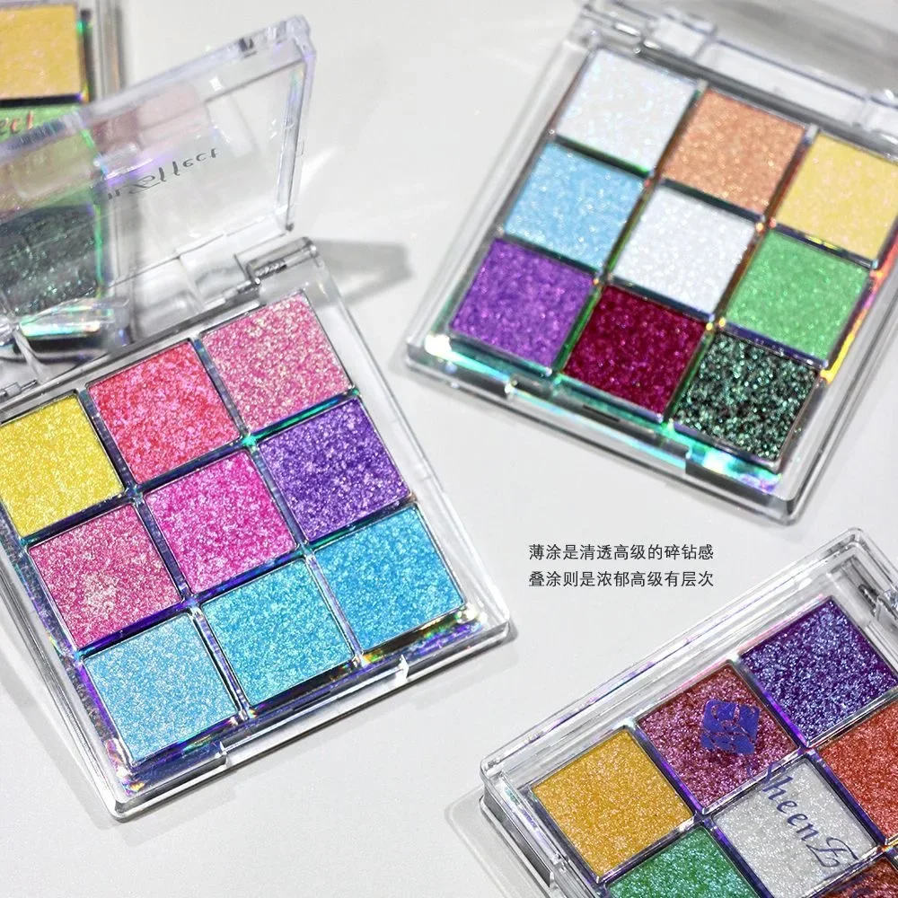 Sheeneffect 9 paleta de sombra, camaleão matte pearl eyeshadow