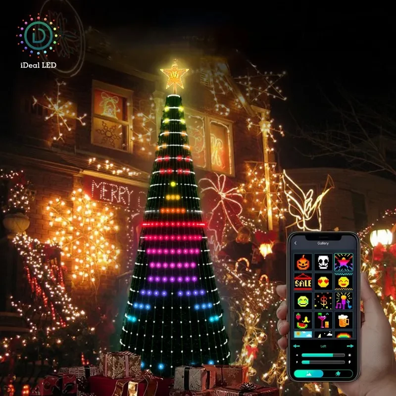 

Christmas Tree Light Emitting Diode Smart App Control Music Synchronization Christmas Decorations