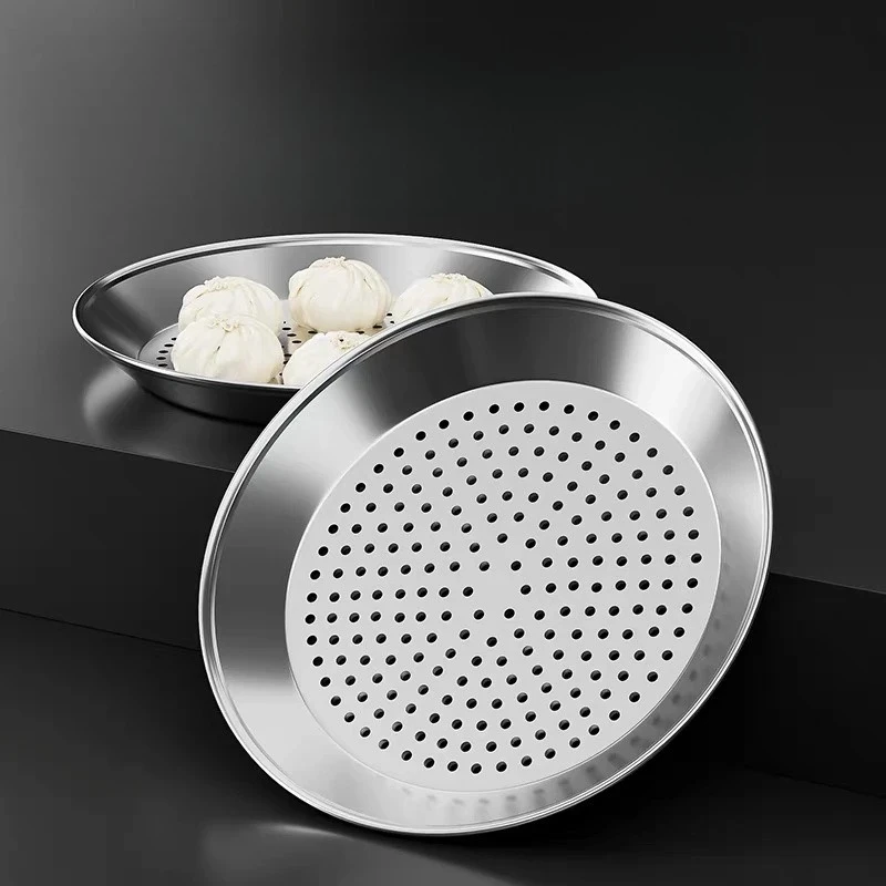 

304 stainless steel steaming tray dense holes round multi-purpose steamer tray water-sealing steamer tray special for wok