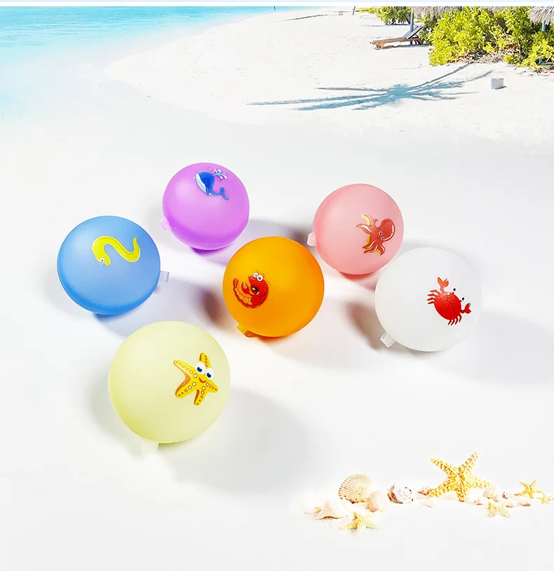 24/16/12/10/6/5 pezzi Palloncini d'acqua riutilizzabili Bomba d'acqua Splash Balls Palline da combattimento per la piscina estiva Giochi d'acqua Giocattoli