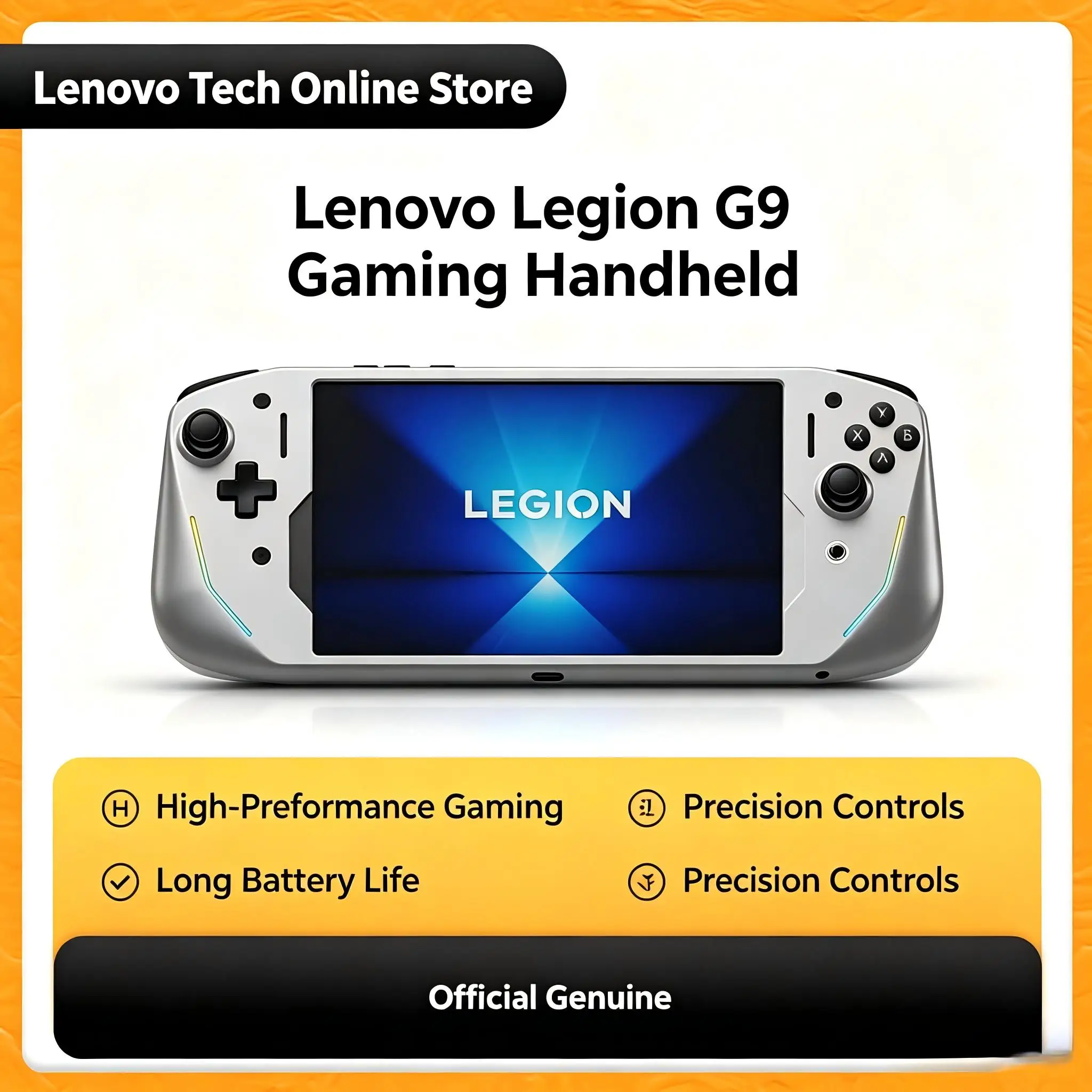 Original Lenovo LEGION G9 Gaming Controller Suitable for Y700 3rd/4th Type-C Low-Latency RGB Lighting Effect Low Latency