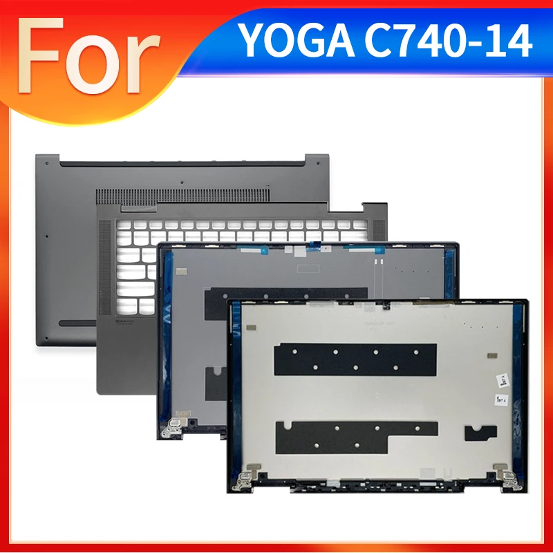 

New Original LCD Back Cover Palmrest Upper Cover Bottom Case For YOGA C740-14 C740-14IML Gold&Gray