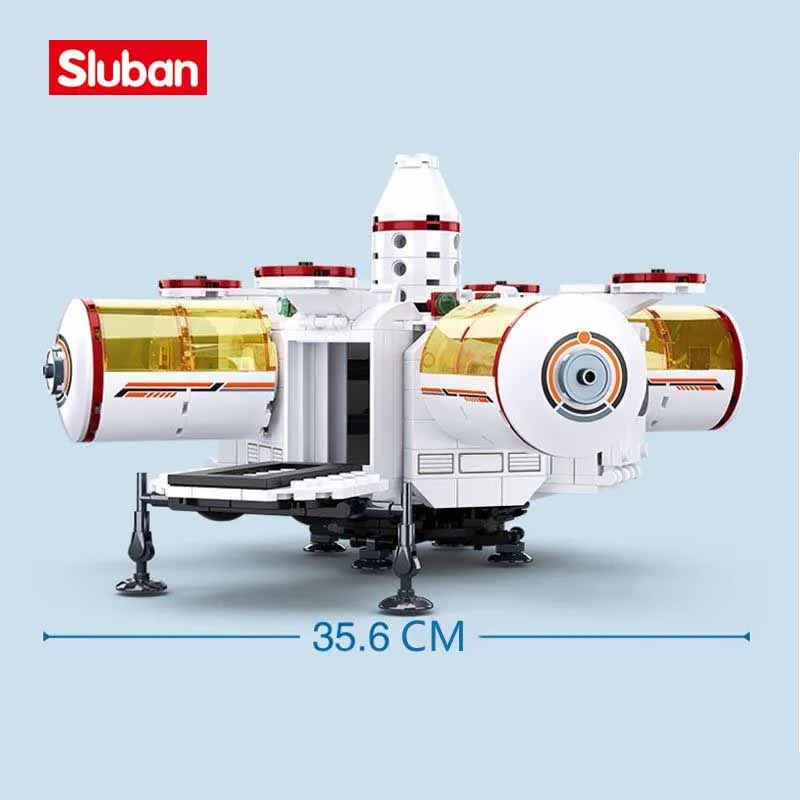 Sluban Building Block Brinquedos Space Base 642PCS Modelo B0739 Compatível com marcas líderes Kits de construção