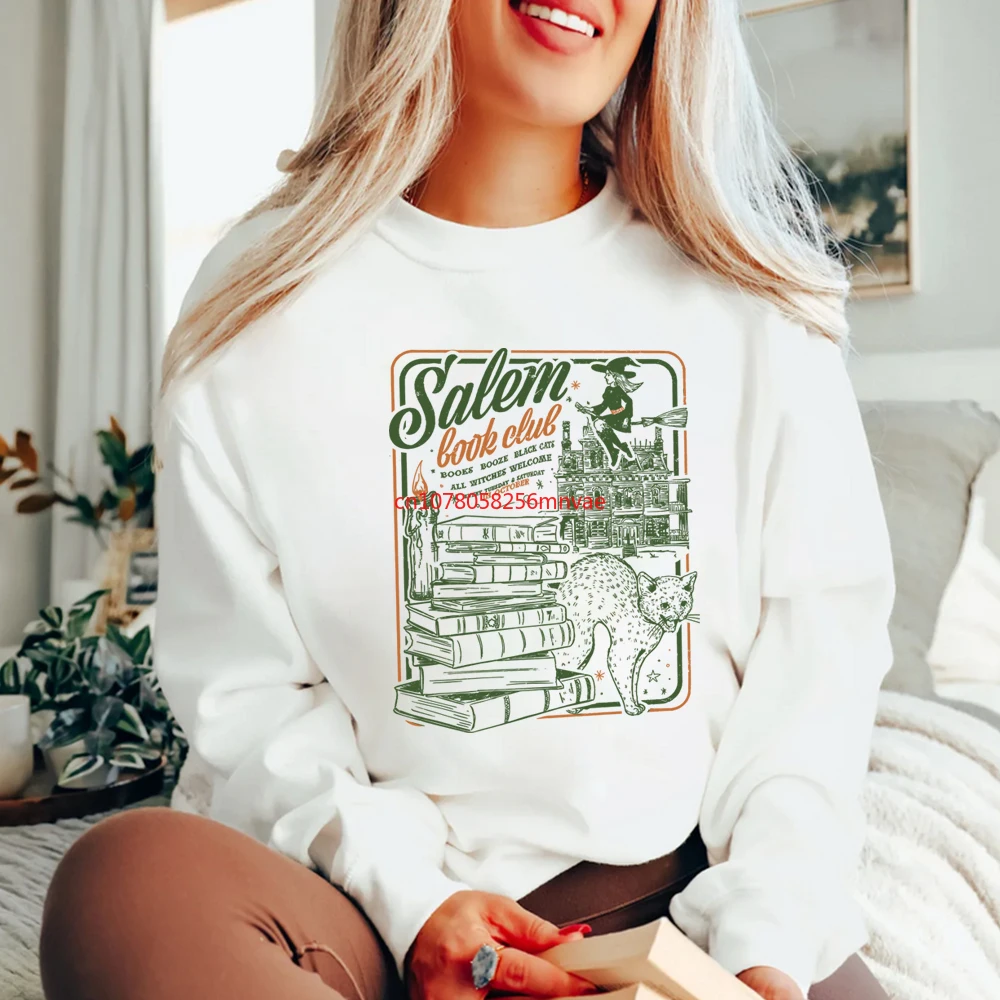 Salem Book Club Sweatshirt Bookish Halloween Sweater Spooky Book Lover Hoodie Salem Witches Shirt Salem Witches Sweatshirts