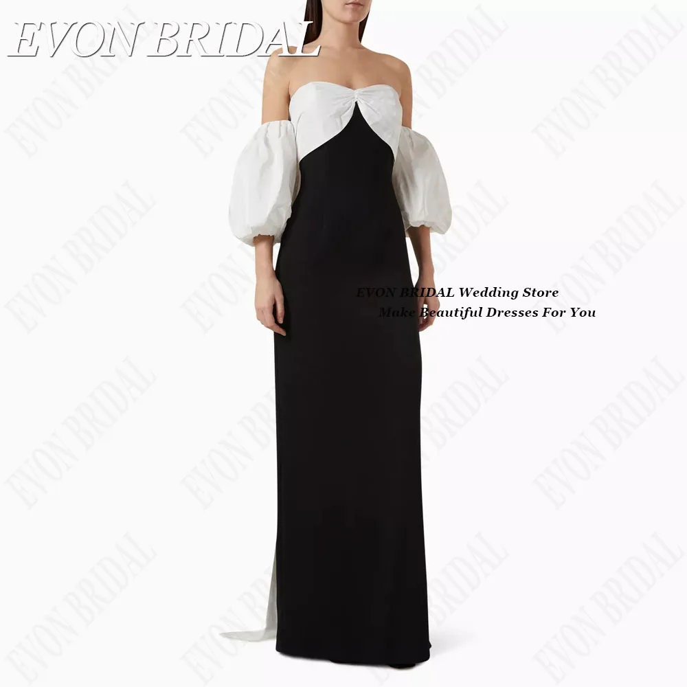 

EVON BRIDAL Black And White Celebrity Red Carpet Dresses Mermaid Contrast Color Strapless Evening Gowns فساتين السهرة 2024