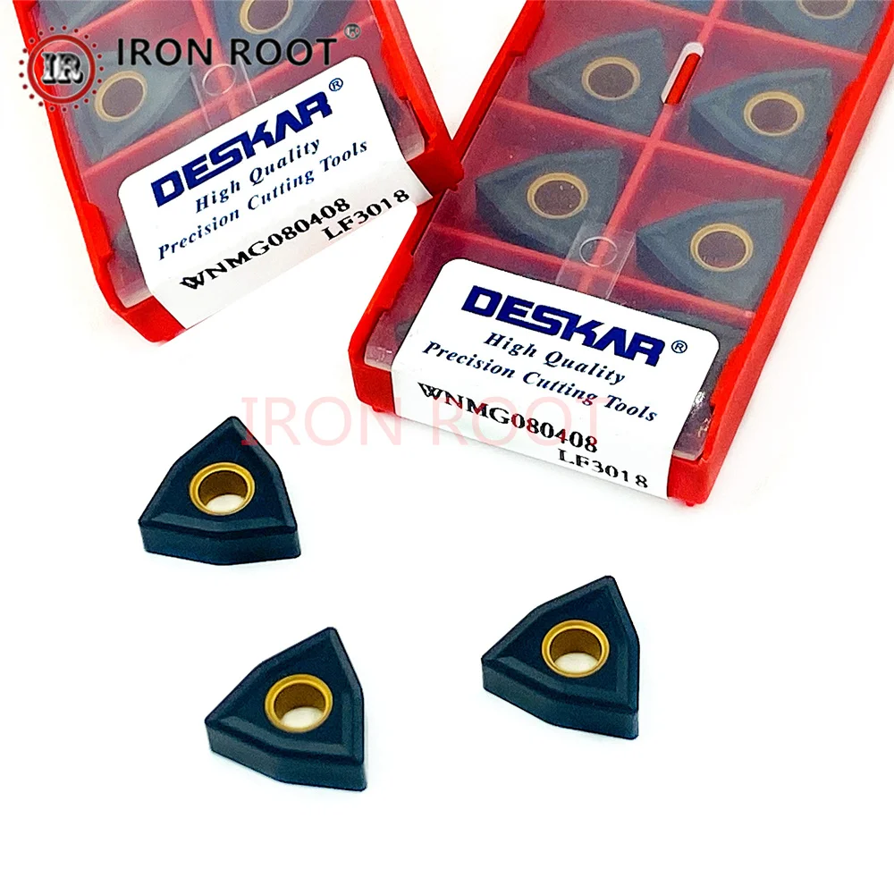 DESKAR WNMA,WNMG,080404,080408,080412 LF3018 Carbide Turning Inserts CNC Metal Lathe Turning Tools for MVQNR/L Tool Hold