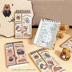 Portable Mini Capybara Planner Notebook Cartoon Spiral Student Stationery Kawaii School Supplies School