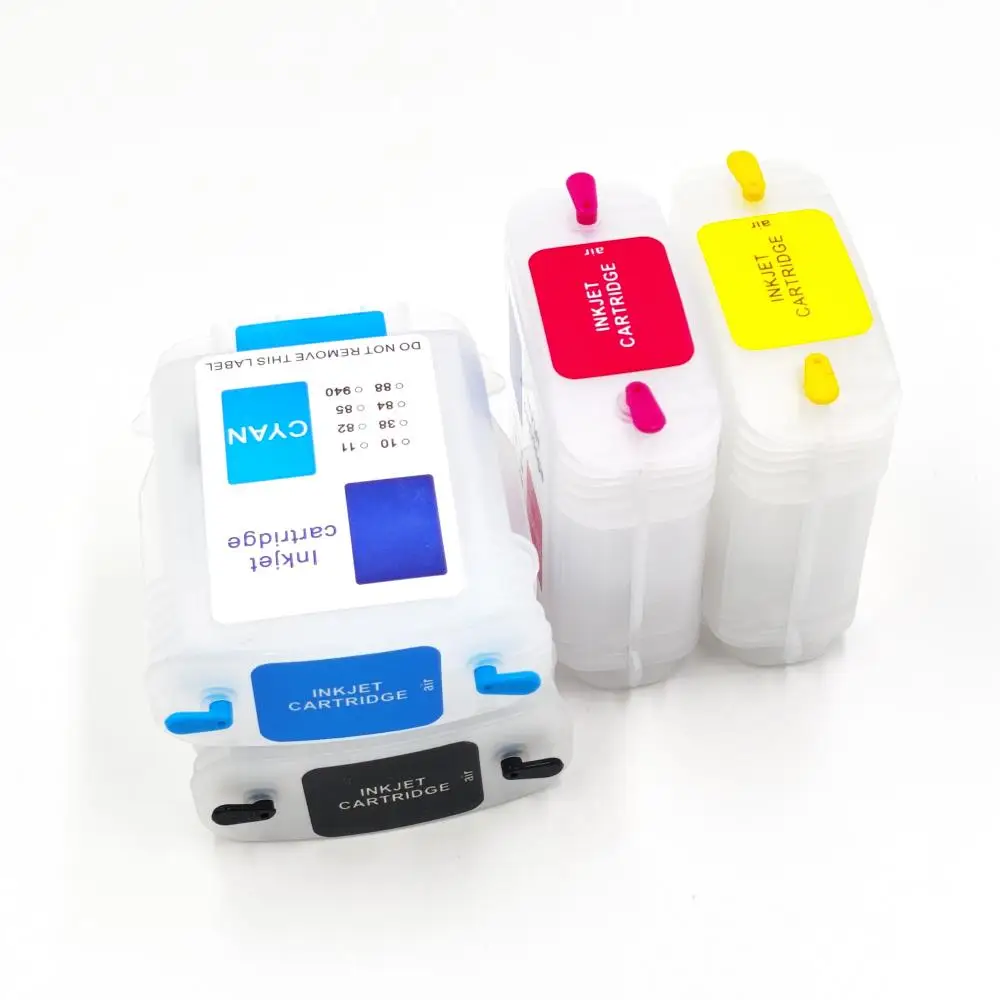 Cartucho de tinta recargable HP 10 82 4 colores 69ML con Chip para impresora HP Desng Labar 500 500PS 800 800PS con Chip permanente