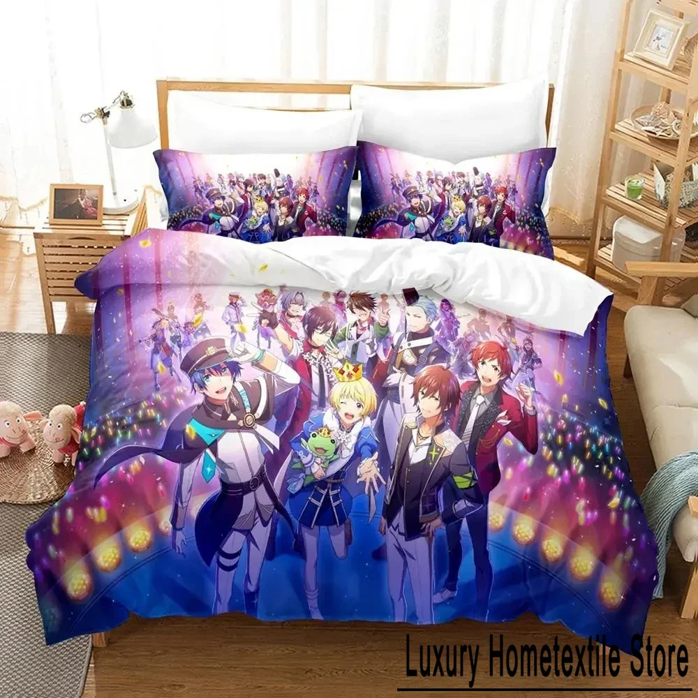 Anime Idolmaster SideM Bedding Set Duvet Cover Bed Set Quilt Cover Pillowcase Comforter king Queen Size Boys Adult Bedding Set