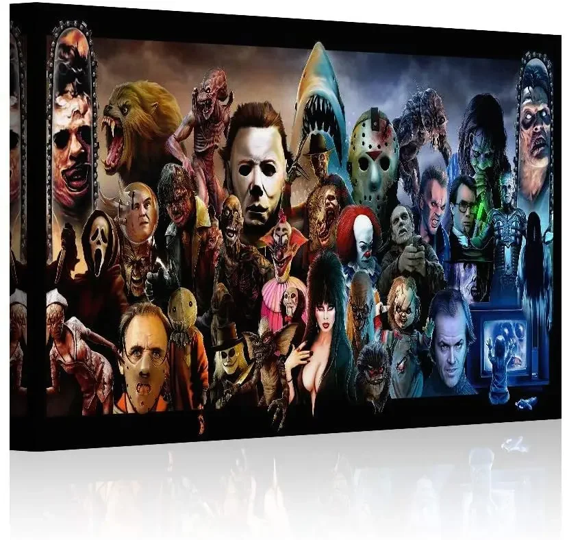 Horror Movies Oil Painting On Canvas Posters And Prints Decoracion Wall Art Picture Living Room Wall