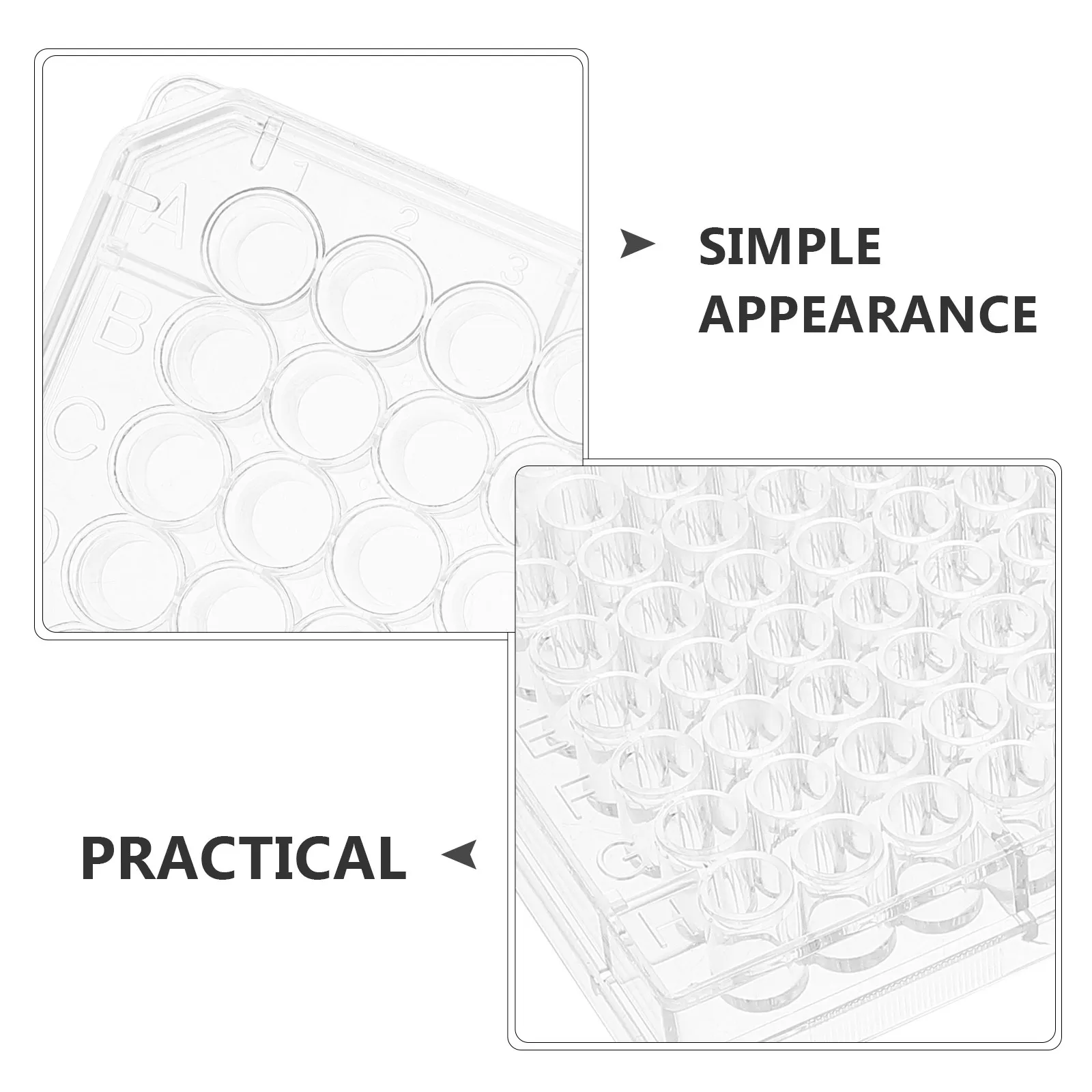 96 Well Transparent Cell Culture Plate Laboratory Tissue Culture Plate for Lab Research Cell Growth Observation