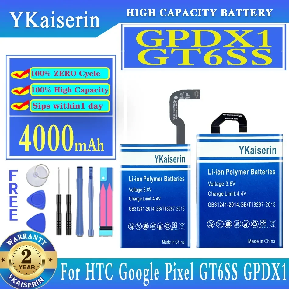 

YKaiserin Battery GPDX1 GT6SS 1850mAh/4000mAh For HTC Google Pixel Fold