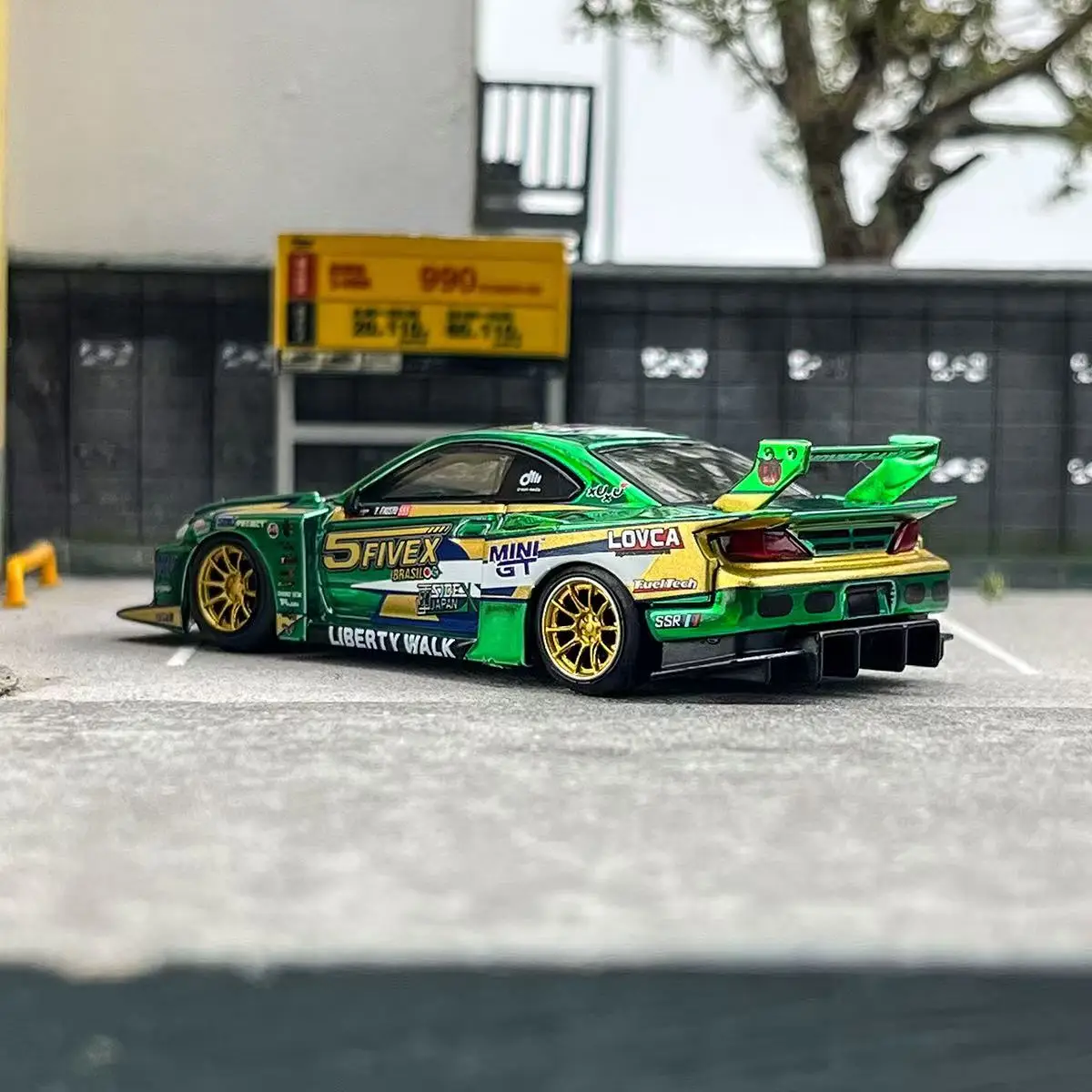 MINIGT 858 1:64 نموذج سيارة نيسان سوبر صورة ظلية S15 سيلفيا مطلي بالكهرباء #6