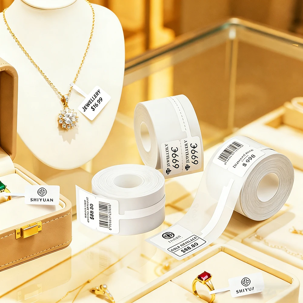 

3 рулона термоэтикеток NIIMBOT для ювелирных изделий: ожерелья, браслеты, кольца, серьги, ценники для демонстрации товаров для B1/B21/B31/B3S/B4