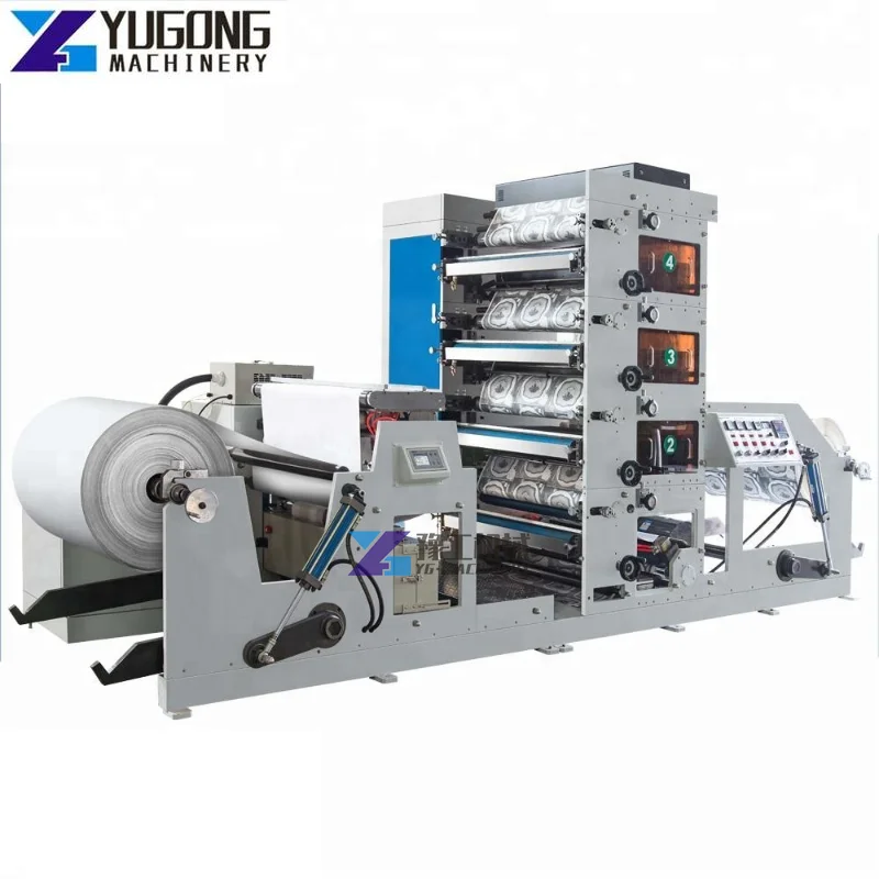 Full Automatic High Speed 2-color 4-color 6-color Label Roll Paper Printing Machine On Plastic Bags Paper Cup Bag Printer