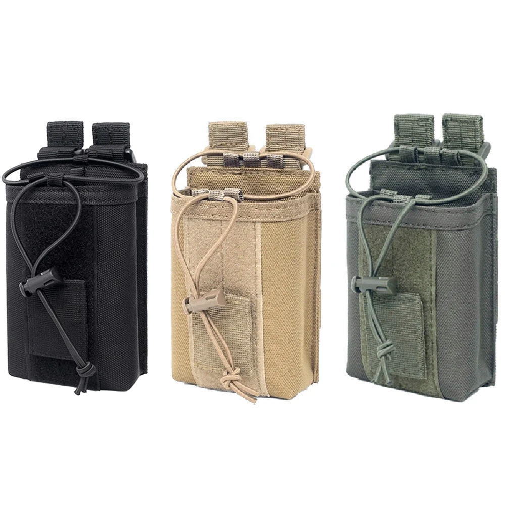 Nylon Walkie Talkie Holder Pocket marsupio CB Radio Pouch Portable Outdoor Universal Baofeng Walkie-Talkie Pouch per la caccia