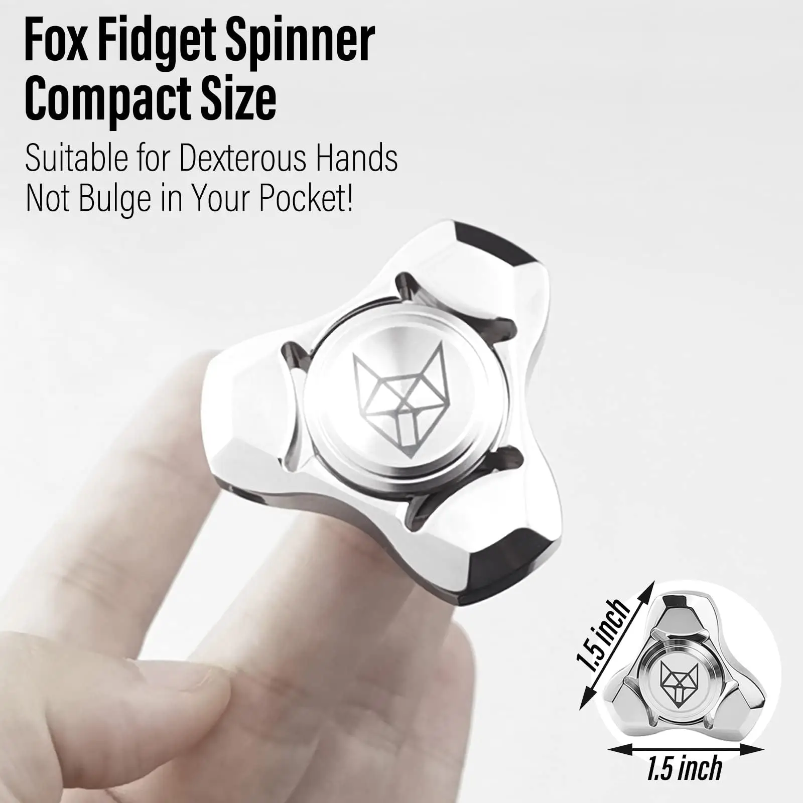 โลหะ Fidget Spinner, EDC Hand Spinner Anti ความเครียดบรรเทา Fidgeting ของเล่นสําหรับผู้ใหญ่เด็ก ADHD ออทิสติก Antistress สแตนเลส