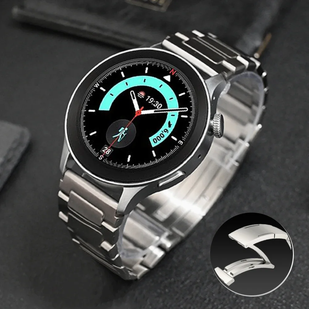 

Браслет из нержавеющей стали для Huawei Watch 4 GT4 2e 3 Pro 46 мм, роскошный браслет для Samsung Galaxy3 45 мм S3, для Amazfit GTR 47 Balance
