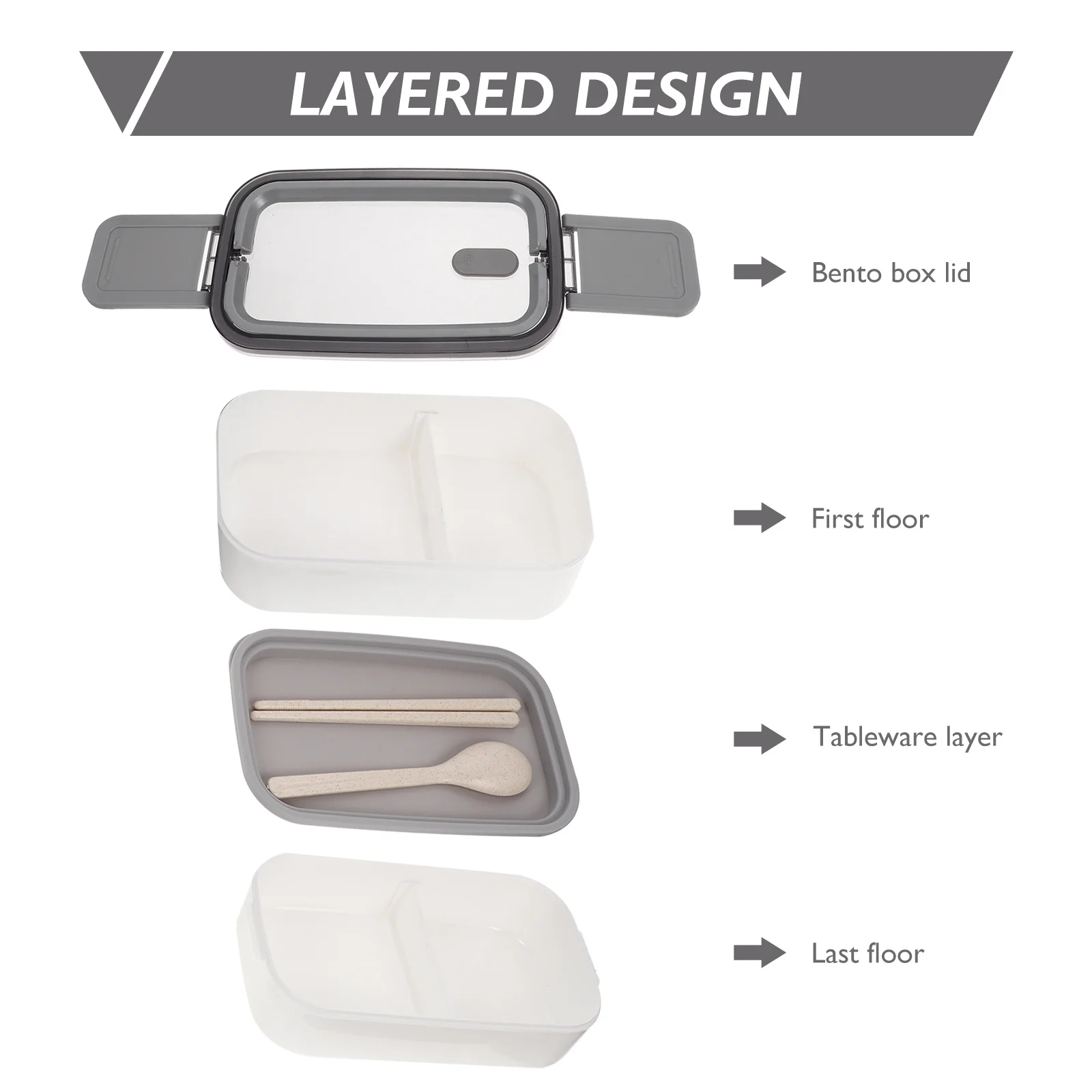 

1Set Double-Layer Bento Box Premium Leakproof Stackable Lunch Container Portable Outdoor Picnic Work School Meal Storage