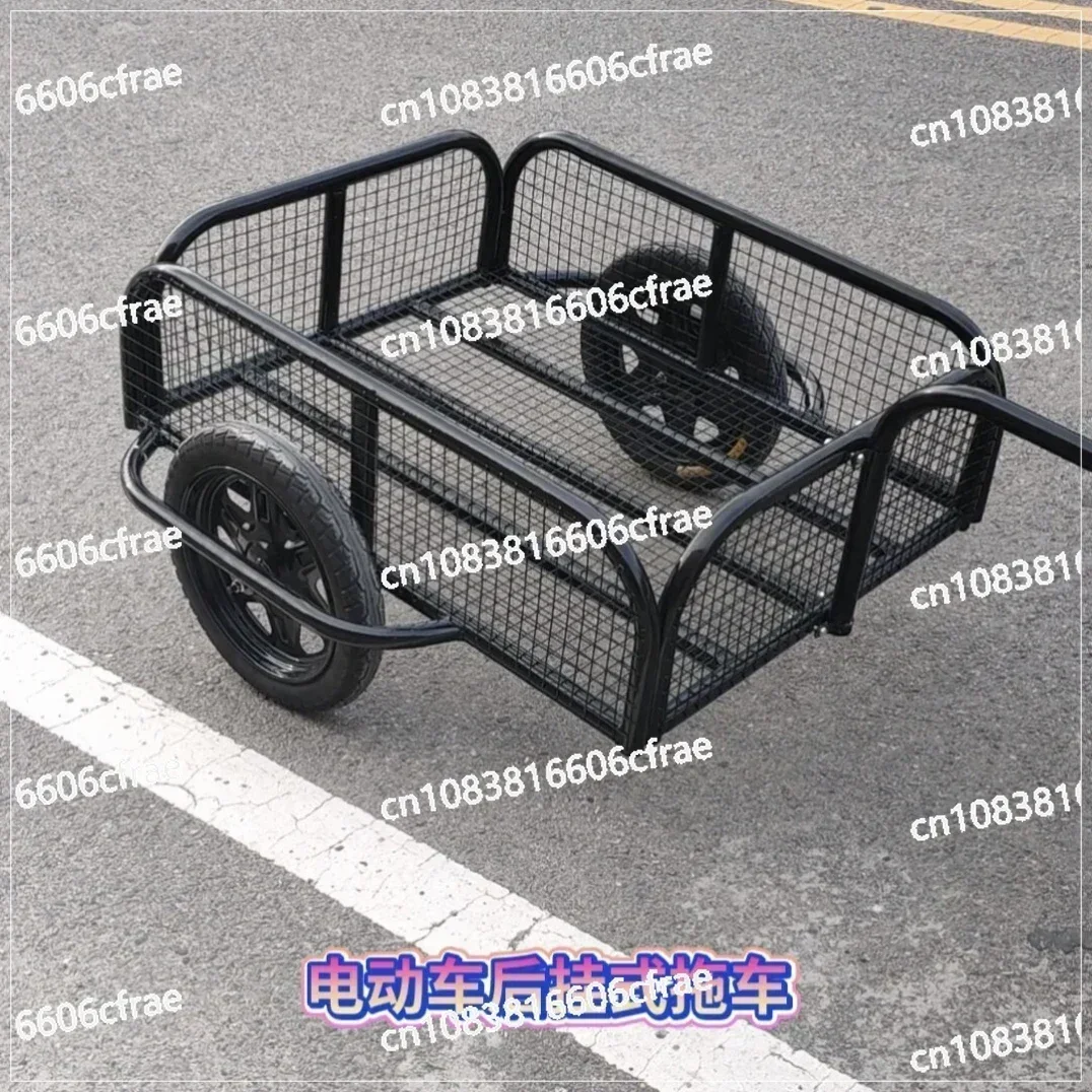 Cubo para exteriores, carrito de tracción, motocicleta eléctrica, bicicleta, colgante trasero, remolque pequeño, puesto, artículos para tirar, triciclo de pesca para acampar