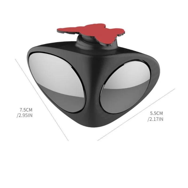 1pc Car Blind Spot Mirror 360 Degree Convex Rotatable 2 Side Automibile Exterior Rear View Parking Mirror Safety Accessories