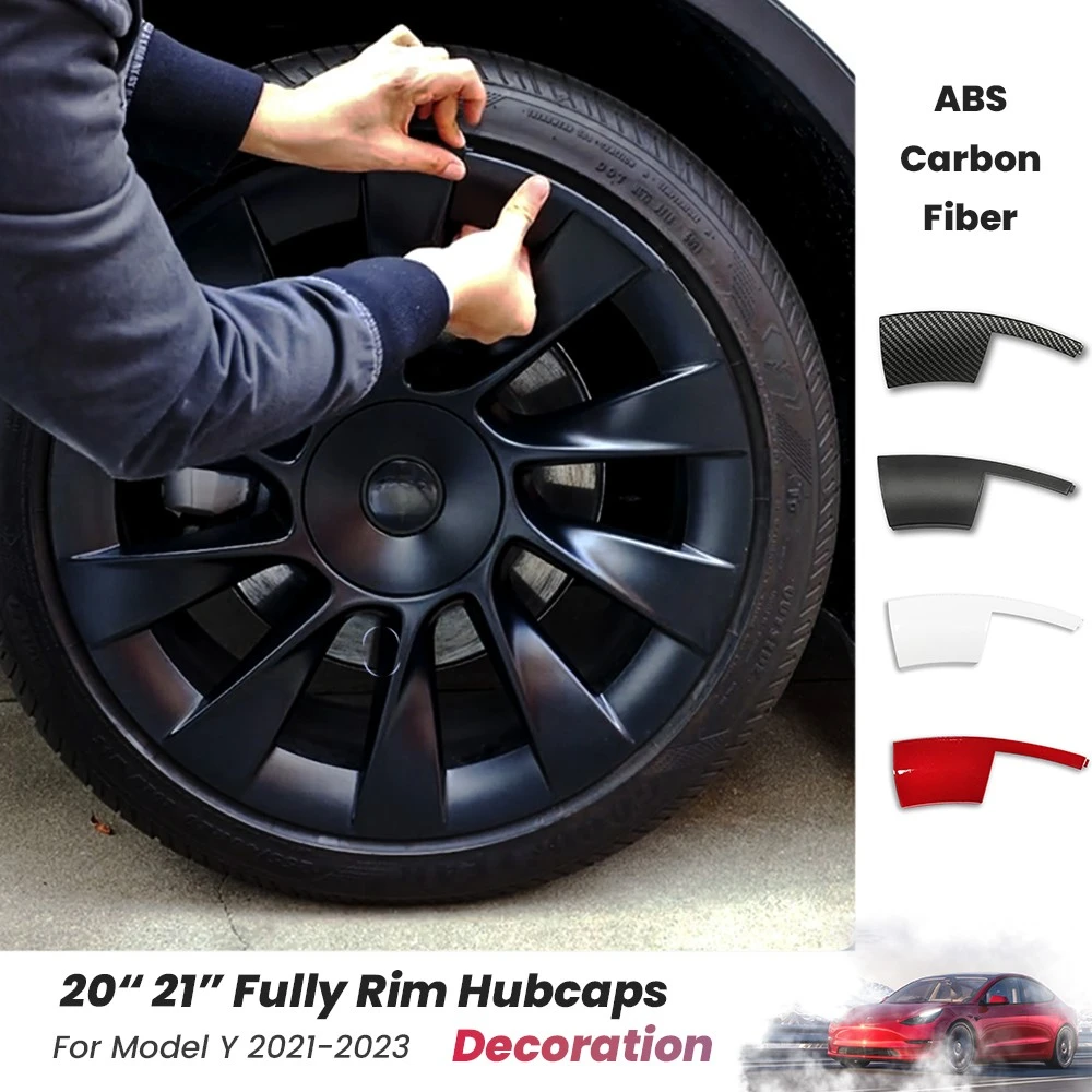 محور غطاء التصحيح ل تسلا نموذج Y ، 20 بوصة حماة عجلة ، ABS Hubcap ملصقات ، سيارة الشارات ، اكسسوارات السيارات الخارجية ، 2023