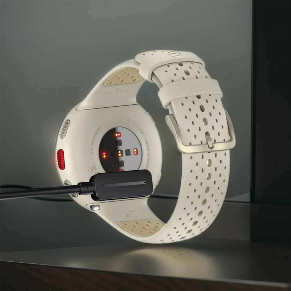 Adaptor Pengisi Daya Kabel Pengisi Daya USB Magnetik 1M Dok Pengisi Daya 2Pin untuk Polar Pacer/Pacer Pro/Ignite 3/Vantage V3