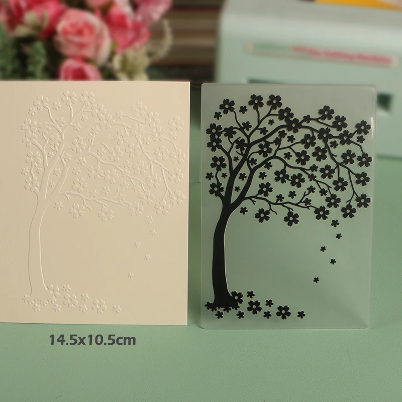 DUOFEN Crafts plastic embossing folder collection 4 paper flower mold Christmas Birthday fathers mothers day wedding collection
