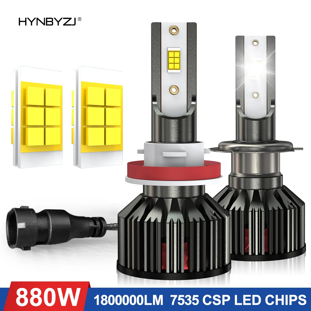 

H11 H7 LED Headlight 1200W H4 High Power H8 H9 HB4 HB3 9005 9006 Turbo Lamp 6000K White Car Lights For Lenses 12V