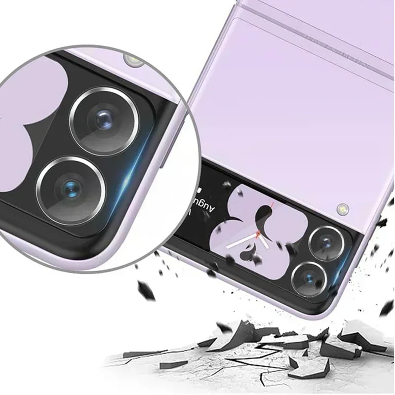 Пленка для объектива камеры из закаленного стекла для Samsung Galaxy Z Flip 4/3, защитные пленки для экрана камеры, прозрачная стеклянная пленка для объектива для Galaxy Z Flip4