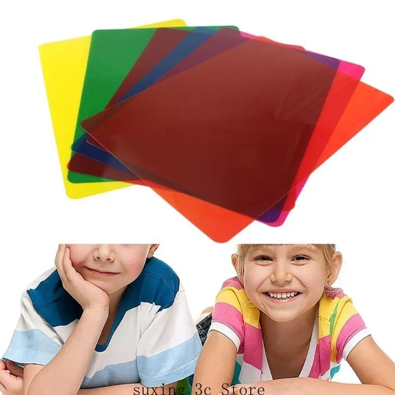 

6/8Pcs Colorful Guided Reading Strips for Kid Student Adult Reading Highlight PVC Bookmarks Reading Highlighter Trackers