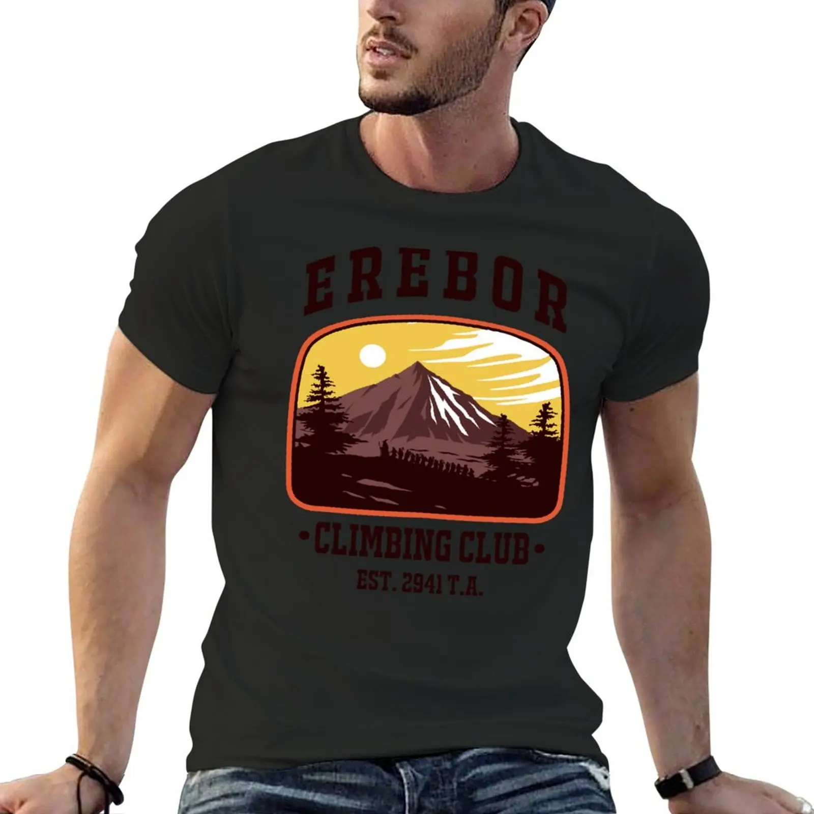 

Футболка Erebor для лазания, клуба, футболки, новое издание, аниме вещи, мужские хлопковые футболки