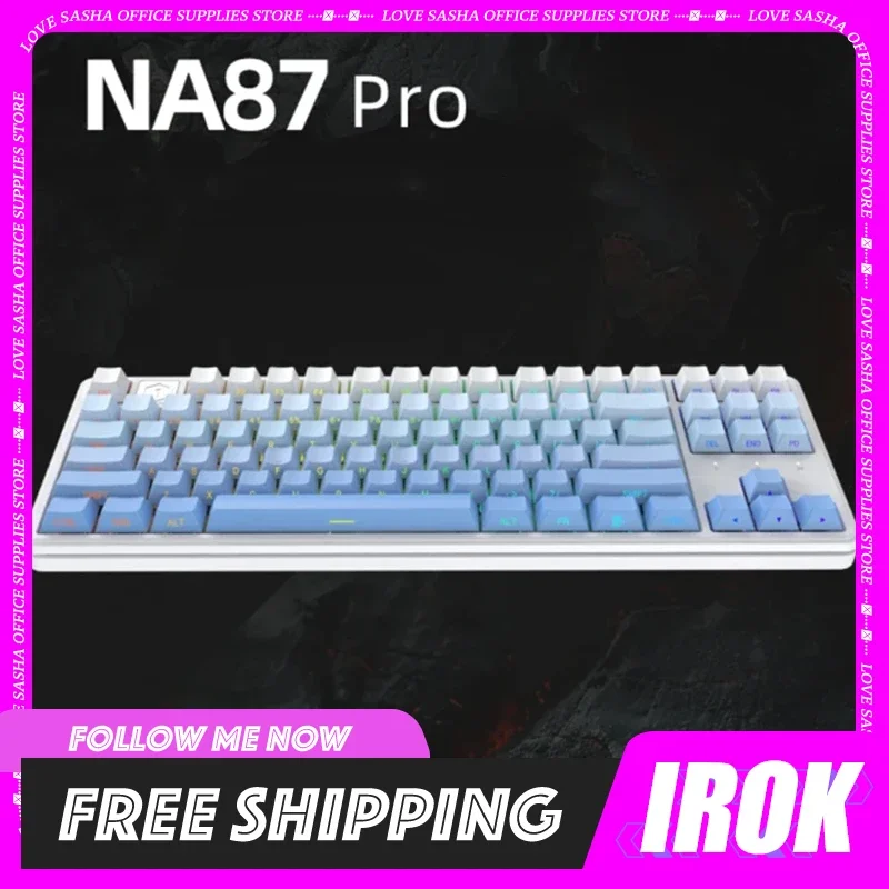 

Irok Na87 pro Magnetic Switch Keyboard Hotswap E-Sports Mechanical Keyboard Customize Accessories Office Gaming Gifts