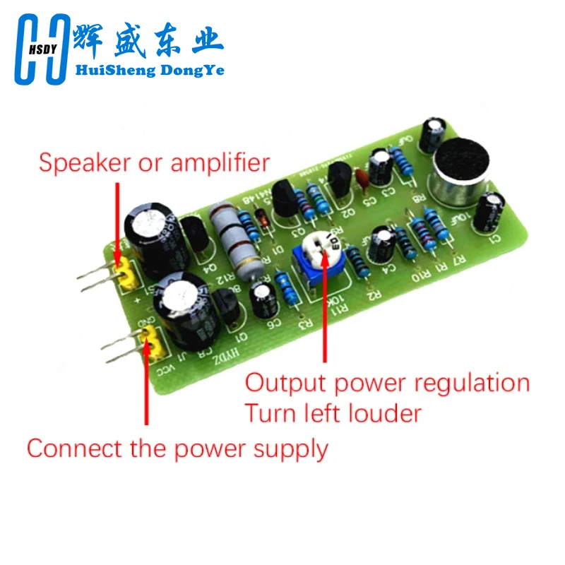 Loudspeaker Front Stage Amplifier Circuit Amplifier DIY Kit Volume Amplifier Microphone Head Module Learing Kit for Arduino