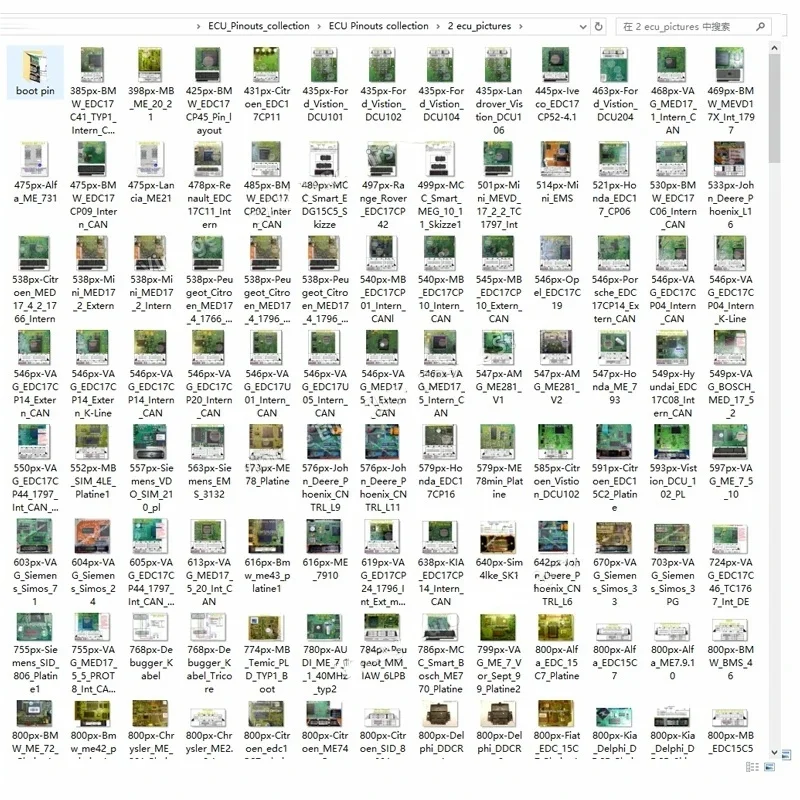 مجموعة وحدة التحكم الإلكترونية Pinout ملف السيارات ECU Pinout اتصال لفورد/BMW/Toyota/Iveco مخطط الأسلاك خريطة وحدة التحكم الإلكترونية لـ EDC17/ M (E)