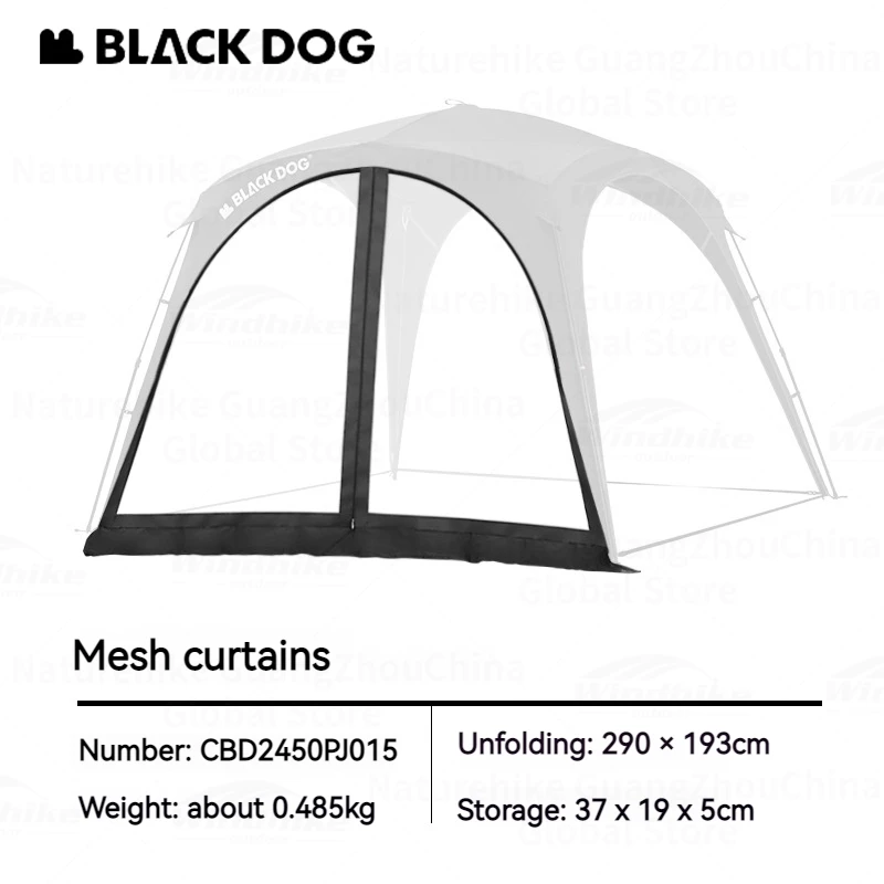 Imagem -05 - Naturehike Blackdog Automática Dome Canopy Acessórios Conector Pano de Chão Cortina de Porta Malha Tenda Splicable Camping Ferramenta