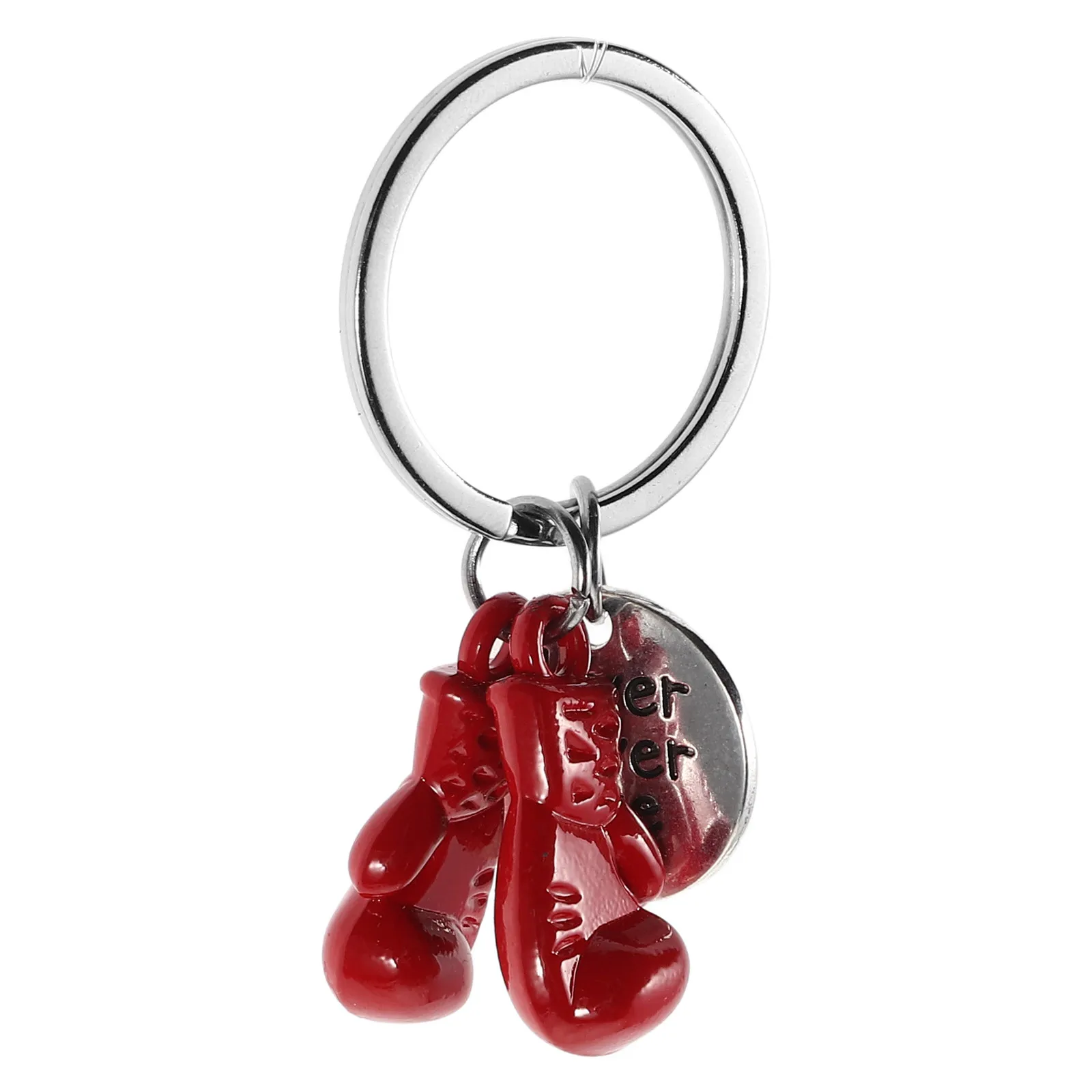 Boxing Gloves Keychain Red Miniature Punching Glove Pendant Motivational Quote Symbol of Strength for