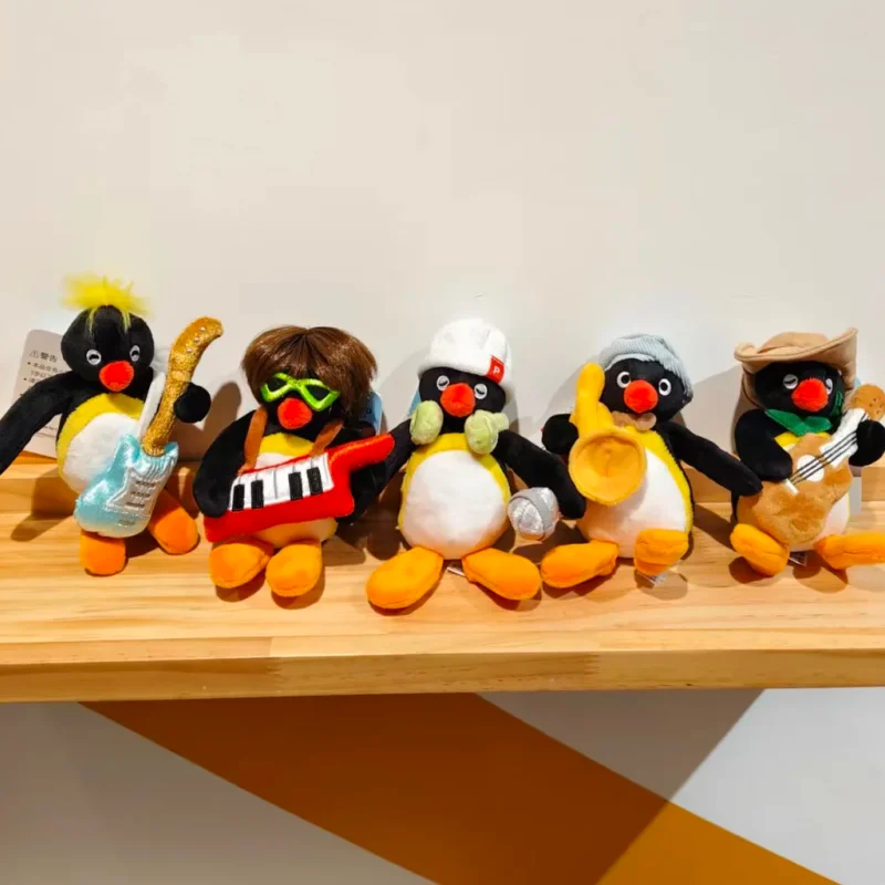 Original Pingu Plush Keychains Music Series Doll Bag Decoration Gift Penguin Animal Anime Peripheral Children Christmas Toys