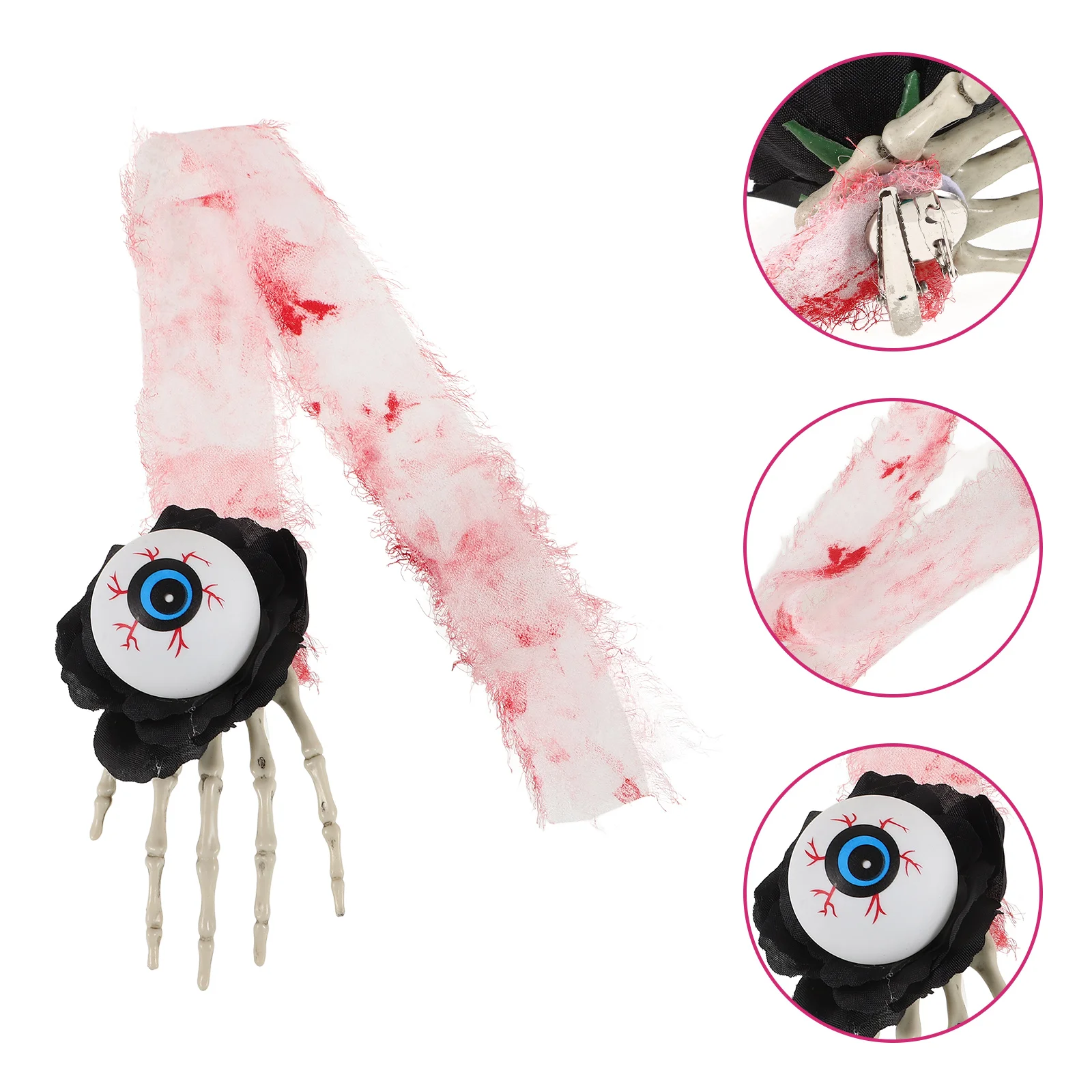 

Halloween Hair Clips Scary Eyeball Hands Bone Design Gothic Costume Party Favors Horror Hair Accessories For Women Kids