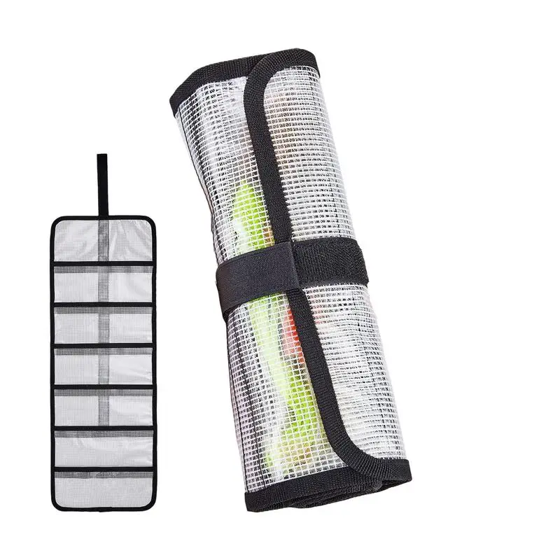 

Fishing Lure Organizer Covers PVC Foldable Fishing Lure Storage Wrap Multi-Pocket Design Tackle Protector For Men Dad Mom